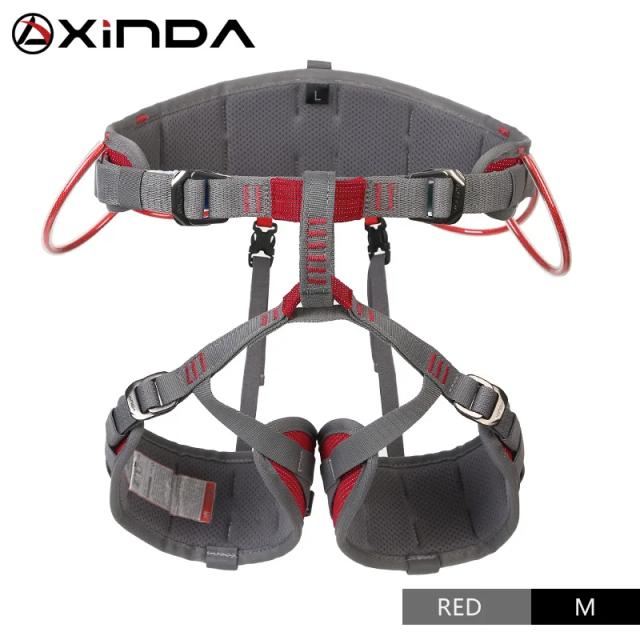 Transforme sua aventura ao ar livre com o arnês de segurança meia cinto Xinda para escalada e sobrevivência