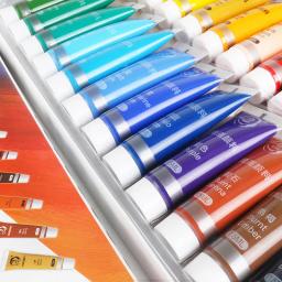 Conjunto de tintas acrílicas não tóxicas para iniciantes e artistas profissionais, suprimentos de pintura, 12 cores, 24 cores, 15ml - Image 2