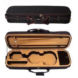 Estojo de violino quadrado com higrômetro, caixa de espuma preta, acessório para violino 4/4, 1/2, 1/4, 1/8 - Image 5