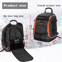 Soarowl 65l mochila de esqui grande capacidade à prova dwaterproof água saco de inicialização pode ser carregado com botas de esqui capacetes óculos roupas pendurar esquis - Image 5