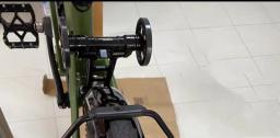 Roda de empurrar de bicicleta + suporte para disco de bicicleta dobrável e freio curto de v, fácil, compatível com 18/20 polegadas - Image 6