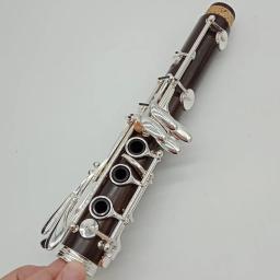 Clarinetes e12f com 17 teclas incluídas, frete grátis, música, clube de ébano, madeira, clarinetes de estudante, chaves banhadas a prata, jogo de boca - Image 5