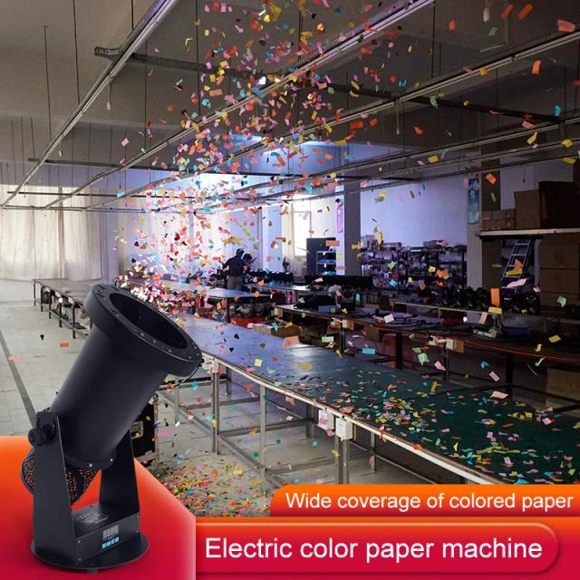 Máquina de Confete LED para Casamentos com Ventilador DMX e Efeito Especial de 1500W