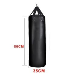 Saco de pancada sem preenchimento de couro pu, saco de treinamento de muay thai artes marciais karatê - Image 5