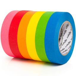 Rolos De Fita Adesiva Colorida, Fita De Papel Artesanal, Fita De Professor Para Rotulagem De Laboratório De Arte, Decorações De Sala De Aula, Suprimentos De Ensino, 1 Rolo - Image 3
