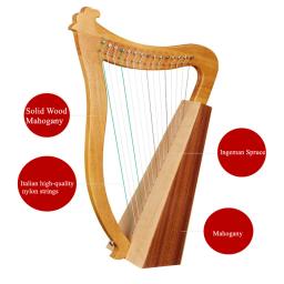 Jlm-harpa 15 ou 19 cordas, instrumento musical, portátil, pequeno, lira, fácil de aprender - Image 2