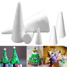 Cone plano de espuma de isopor, ponta de cone para artesanato, acessório de festa artesanal, decoração de festival e comemoração, natal - Image 1