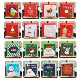 1/12/24/48 pçs/lote Criativo Mini Papai Noel Conjunto Feliz Natal Cartões de DIY Com Envelope Cartão do Ano Novo Cartão de Presentes - Image 3