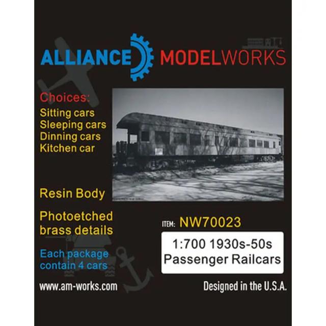 Conjunto de Detalhes de Atualização para Vagões de Passageiros Am-work nw70023 Escala 1/700 da Década de 1930 a 1950