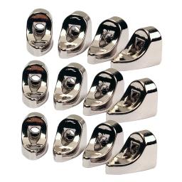 Prático zinco liga Banjos suportes, peças de instrumentos musicais, cromo, 12pcs por pacote - Image 4