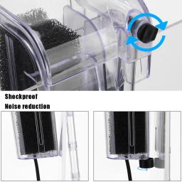 Mini filtro do aquário para o aquário, filtro externo pendurar acima, acessórios do aquário - Image 3
