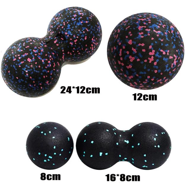 Bola de Massagem Fitness Amendoim e Bola Única para Fisioterapia Miofascial 2 Tamanhos