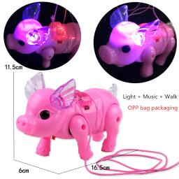Atualizar elétrica puxar linha animal brinquedo unicórnio, cavalo, veado, porco, esquilo, gado e cão, com luz + música + andando - Image 3
