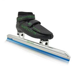 Bruce super luz pista curta patins de gelo preto branco lâmina gelo em linha sapatos de patinação neve campo 380 410 430 inverno lago sneaker - Image 1