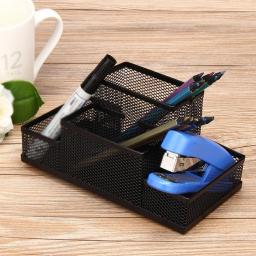 Mesh Cube Metal Stand Combinação Titular, Acessórios de mesa, Organizador de papelaria, Caneta e lápis titular, Material de escritório, Estudo Armazenamento - Image 2