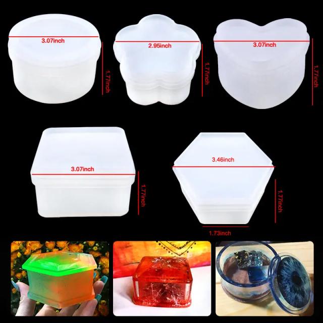 Conjunto de Moldes de Silicone para Resina Epóxi Transparente - Kit Completo para Criar Jóias e Projetos de Arte DIY