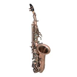 Saxofone soprano vermelho antigo, instrumento de sopro em madeira com estojo, luvas de limpeza, pano de limpeza, escova, alça, maleta - Image 6
