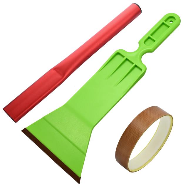 Rodo de Borracha Dobrado com Design Ergonomico e Pano PTFE para Limpeza Eficiente de Janelas, Gelo e Neve em Dificuldades de Acesso