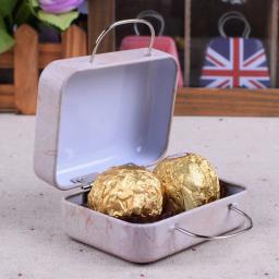 Mini caixa de lata para armazenamento, caixa retrô de mão para mala, recipiente de presente para doces, suporte organizador para strass, brincos de anel com 10 peças - Image 4