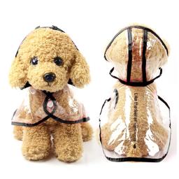 Impermeável com capuz transparente para animais de estimação Jaqueta impermeável Roupas de PVC Macio Impermeável Impermeável para Cães Pequenos Poncho de Chuva Puppy - Image 5