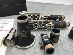 Clarinete profissional C chave Ebonite madeira niquelado chave com acessórios caso - Image 2