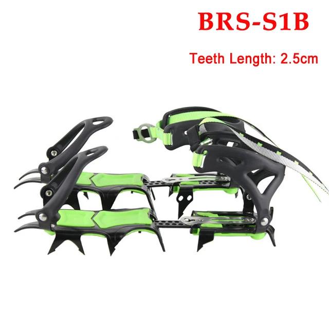 Crampons BRS-Profissional de 14 Dentes em Aço Manganês para Escalada e Caminhadas na Neve - Equipamento Antiderrapante para Aventura ao Ar Livre