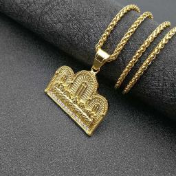Hip Hop Last Dinner Colar Pingente para Homens e Mulheres, Ornamento em Aço Inoxidável, Festa Jóias - Image 3