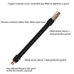 1 pc inflável bomba tubo de extensão adaptador universal pneu inflator ar conector mangueira tubo da bomba de ar para carro motocicleta - Image 4