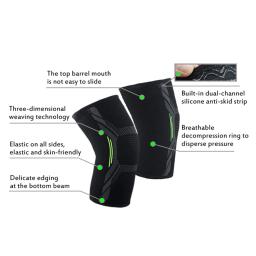 Mangas De Compressão Do Joelho, Shin Pads, Voleibol, Basquetebol, Futebol, Proteção Esportiva, Suportes De Joelho, 1Pc - Image 3