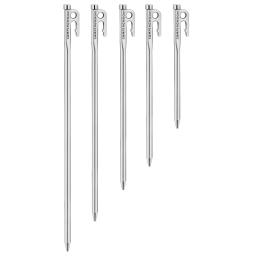 A barraca de aço resistente de campingmoon 6 pces/8 pces estacas estacas com gancho e furo projeta o prego à terra dos pegs da barraca de acampamento para o dossel da barraca - Image 2