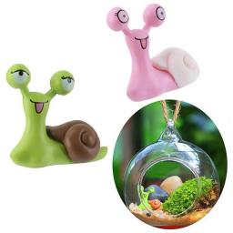 Mini Caracóis para Decoração Dollhouse, Micro Paisagem, Acessórios Bonsai, Enfeites De Jardim, Figurinha De Fadas, Brinquedos, Decoração De Fadas, 2PCs - Image 3