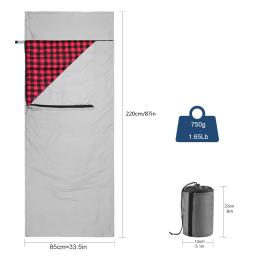 Flanela aquecida saco de dormir forro com saco de compressão, ultra leve, acampamento ao ar livre, viagem lençol, interface USB, quente, saco - Image 4