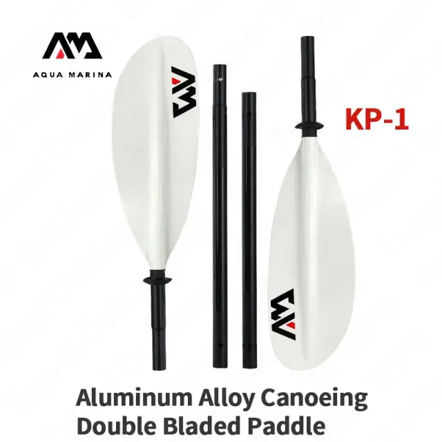 Remo de Canoagem Aqua Marina KP-1: Cano de Alumínio 4 Seções, Duplo Lâmina, 230cm - Acessório Ideal para Kayak e Barcos Infláveis
