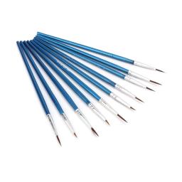 10 pçs/lote aquarela guache pincéis tamanho diferente ponta redonda pontiaguda náilon pintura de cabelo conjunto escova materiais de arte - Image 2
