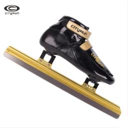 Cityrun patins de gelo sapatos com 380mm 410mm 430mm prata 62 faca fibra carbono botas pista campo corrida gelo lâmina inline pista curta - Image 4