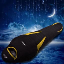 Sacos de Dormir para Caminhada Esportes Baixos Ultra Leves Sacos de Dormir Impermeáveis Mummy Adultos Baixos Pato de Acampamento para Inverno Uso Externo 3 Cores - Image 2