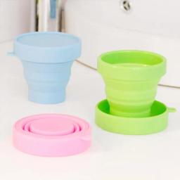 Aço inoxidável Silicone Copos Dobráveis Retráteis, Copos de Café Dobráveis Telescópicos, Copa de Água Esporte ao ar livre, Travel Cup, 170ml - Image 1