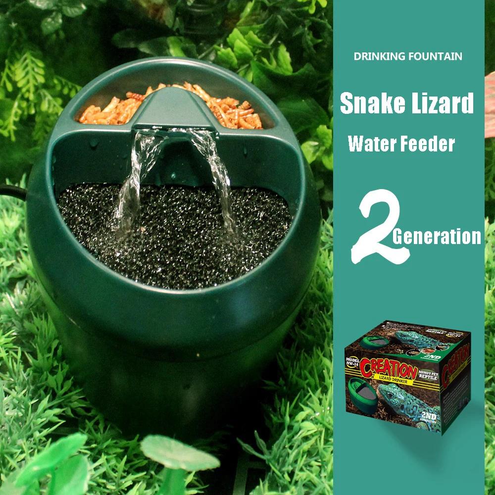 Réptil camaleão água potável fonte dripper adequado para cobra lagartixa lagarto camaleão barbudo dragão dispensador de água - Image 1