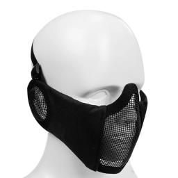 Men's Tactical Half Face Máscara Protetora, Respirável Máscara de Esportes, Proteção de Ouvido, Caça, Tiro, Paintball - Image 4