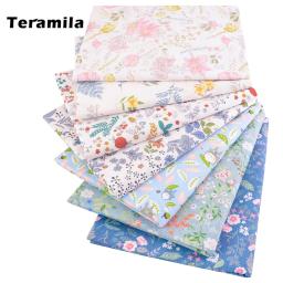 Teramila tecido floral 100% algodão sarja de tela, artesanato tecido costura têxtil algodon diy - Image 1