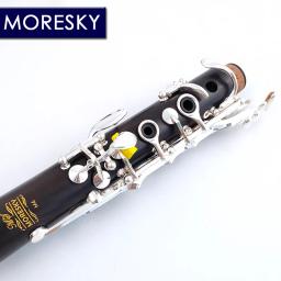 Moresky-clarinete bb, clarinete de madeira, ébano, 17 chaves, almofada, granadilla, sib, clarinete m6 - Image 2