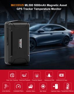 2021 MiCODUS gps automovil tracker rastreador veicular rastreador gps para auto ML500 Magnético 5000mAh monitor de temperatura e voz Localizador GPS Vibrar Solta alertas Tempo de vida gratuitamente APP PK TKSTAR TK905 - Image 2