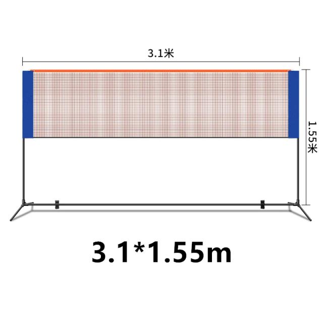 Rede de Badminton e Voleibol Portátil Ajustável com Suportes, Tênis Dobrável para Uso Interno e Externo, 3.1x1.5m, Modelo F2034