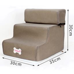 1PC Cão Escadas Pequeno Cão Gato Pet 3 Passos Rampa Removível Antiderrapante Escalada Destacável Cama Escada Interativa Toy Pet Supplies - Image 6