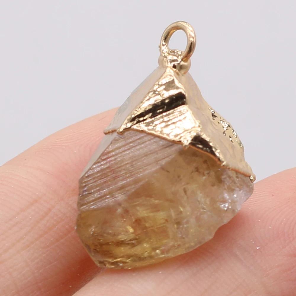 Pedra natural pingente semi-pedras preciosas cristal bud pingente para fazer jóias diy colar pulseira brincos acessórios - Image 1