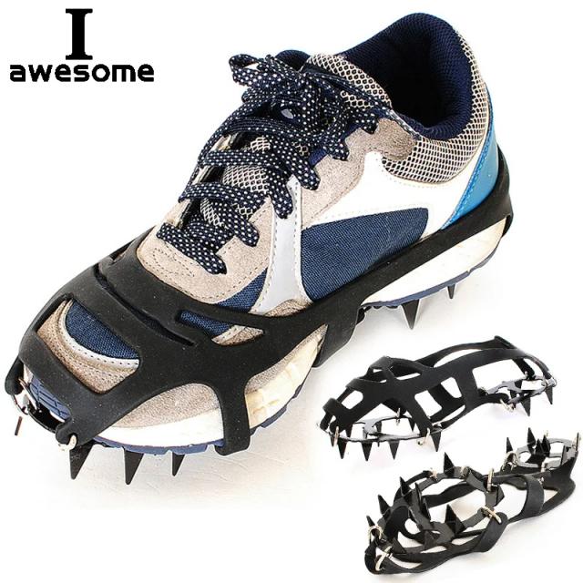 Iokaokao Crampons 18 Dentes Antiderrapantes para Neve e Gelo