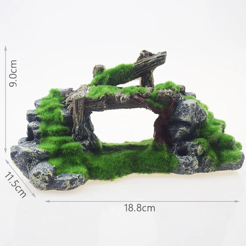 Ornamentos para aquário, ponte de resina para peixes, decoração para aquário, tanque de tartaruga, paisagem, artesanato, acessórios para animais de estimação, 1 peça - Image 1