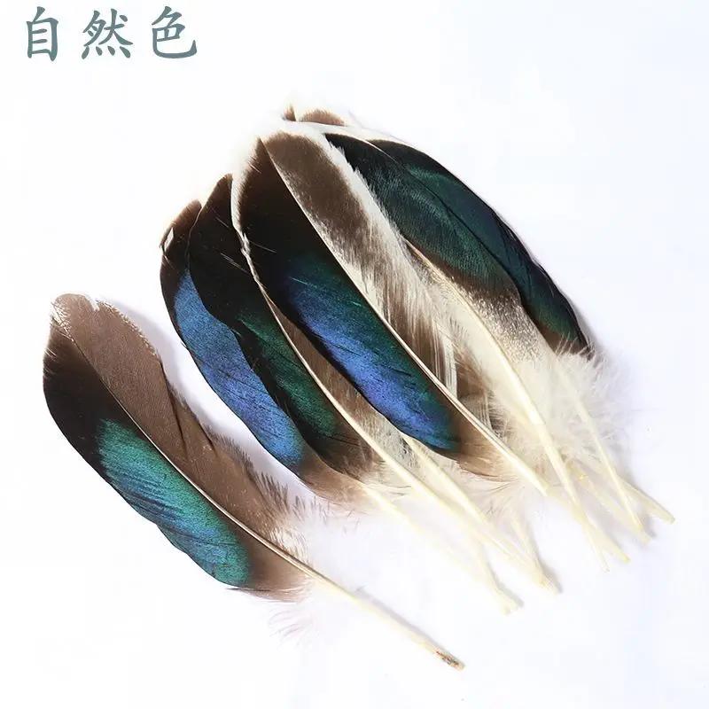 Penas naturais de pato selvagem, 4-6 polegadas/10-15cm de comprimento, acessórios decorativos de joias de faisão diy, 20 peças - Image 1