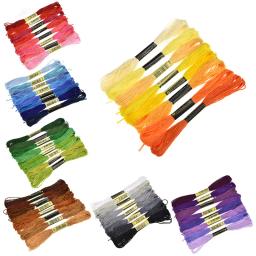 Novelo de linhas para costura, 8 unidades, cores semelhantes, fio de algodão, para bordado, artesanato, acessórios de costura - Image 1