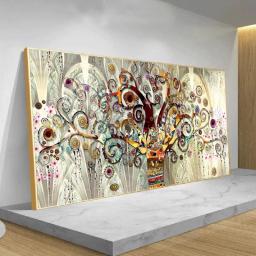 Árvore da vida por gustav klimt pinturas a óleo sobre tela famosa paisagem cartazes e impressões para casa moderna sala de estar cuadros - Image 1